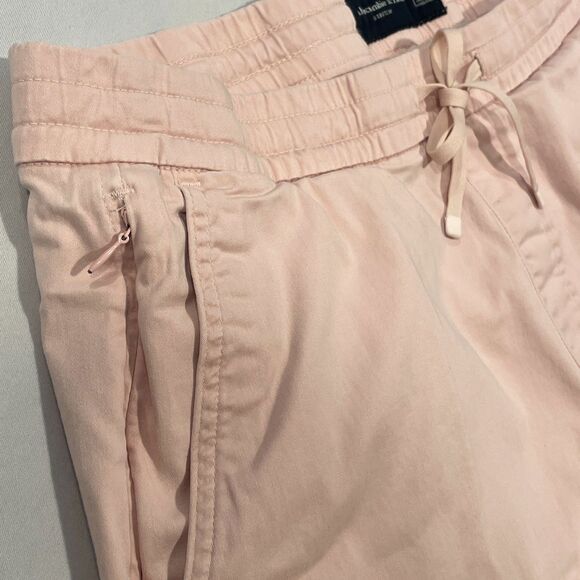 ~ Abercrombie & Fitch L Men's Light Pink Drawstring Shorts Pull-On 5 Pockets 4" - Picture 4 of 12